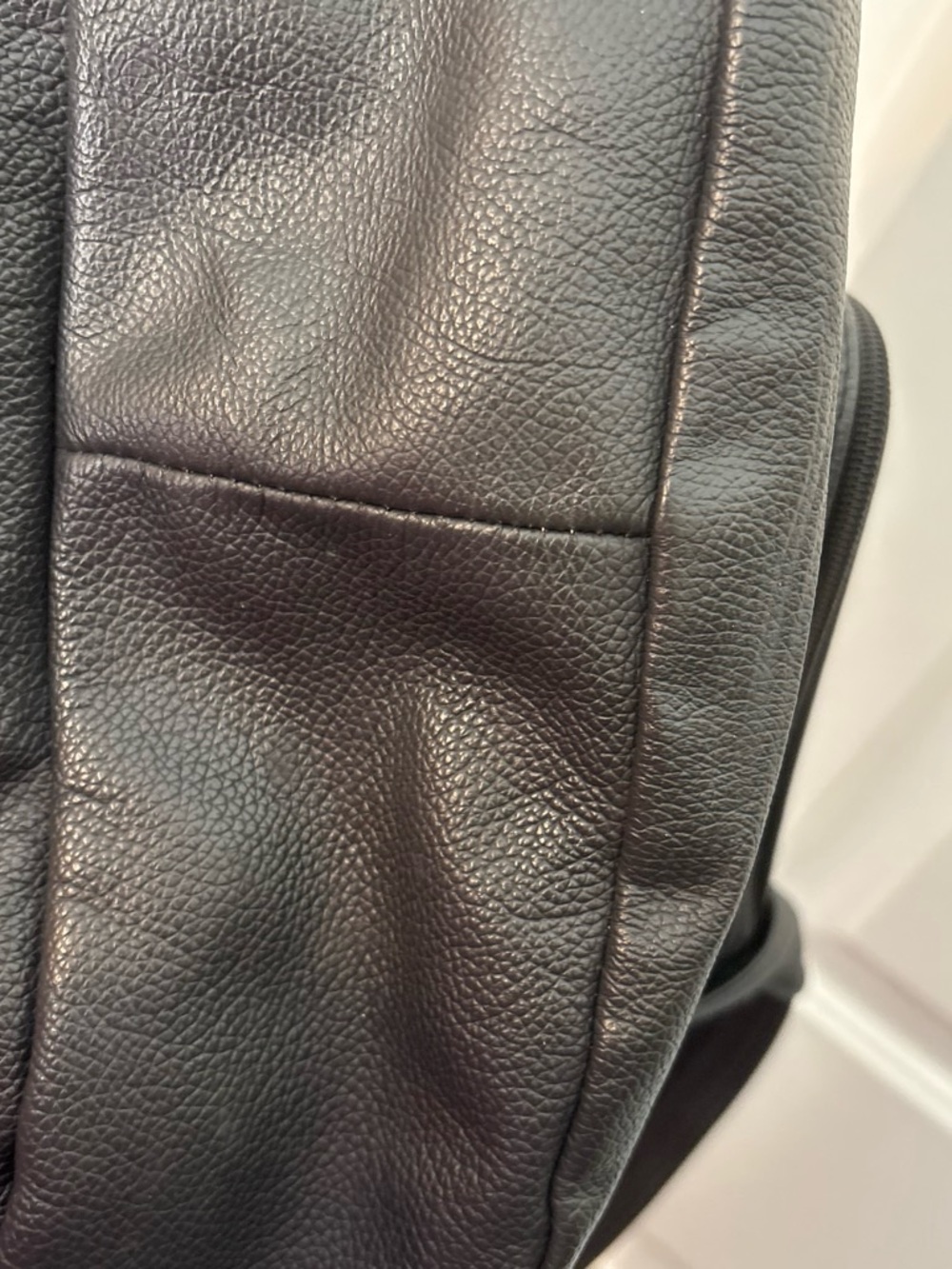 Black Fringe Genuine Leather Shoulder Bag - Picture 5 of 7